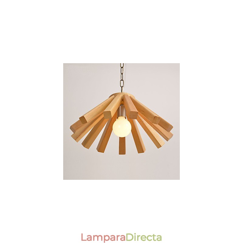 Lámpara colgante de bambú de estilo retro campestre de madera