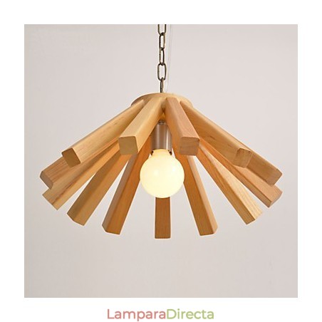 Lámpara colgante de bambú de estilo retro campestre de madera Lámpara colgante de bambú de estilo retro campestre de madera