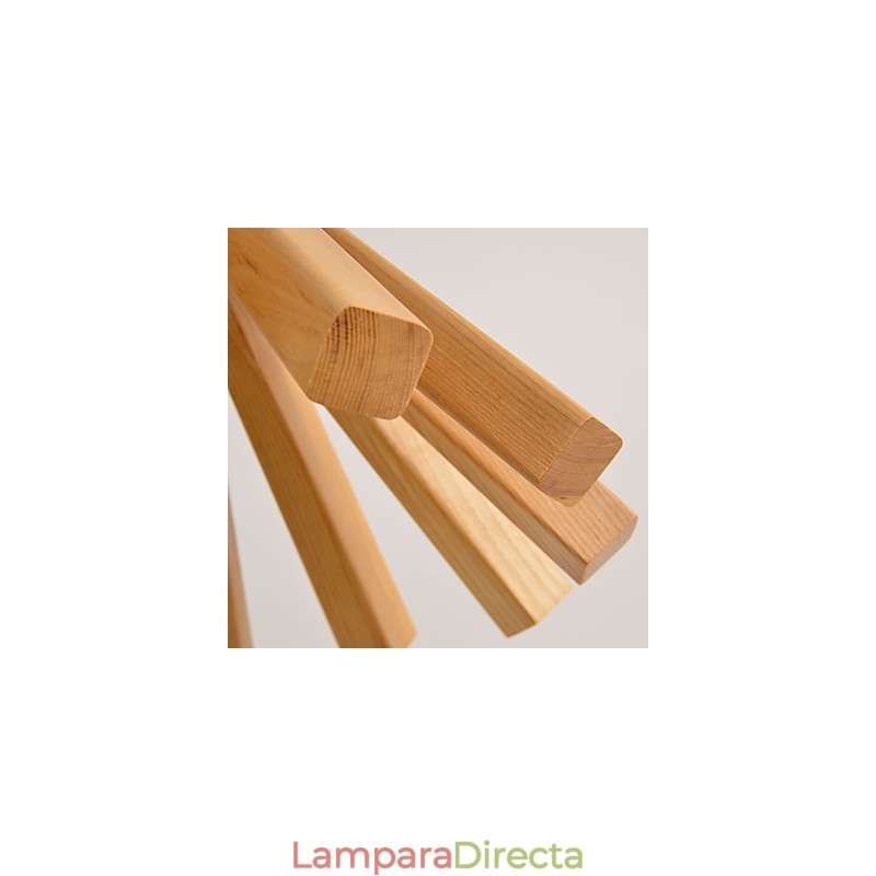 Lámpara colgante de bambú de estilo retro campestre de madera