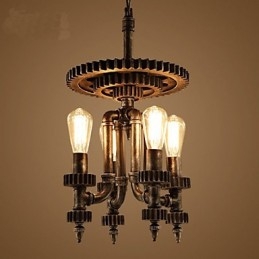Iluminación decorativa de tienda de equipos mecánicos retro