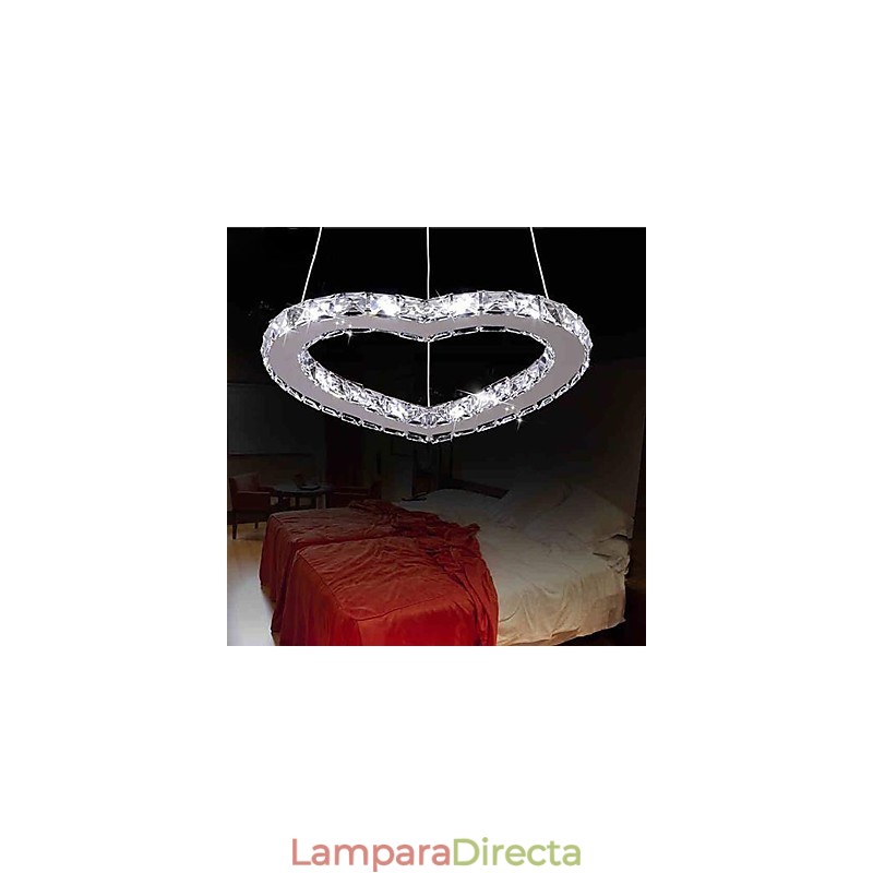 Lámpara de araña moderna contemporánea de metal cromado y cristal