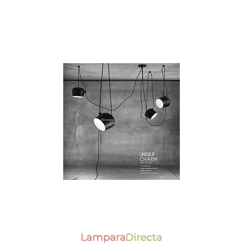 Lámpara colgante de metal con pintura contemporánea moderna