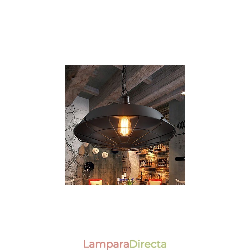Lámparas colgantes estilo americano, estilo retro, de hierro forjado, contemporáneas y para almacén.