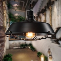 Lámparas colgantes estilo americano, estilo retro, de hierro forjado, contemporáneas y para almacén.