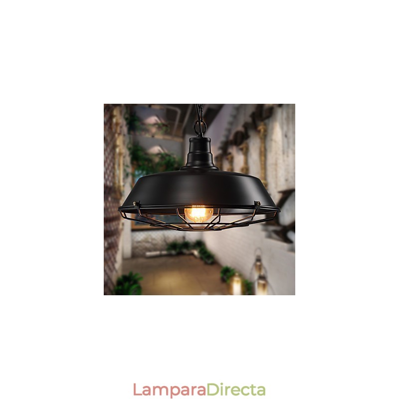 Lámparas colgantes estilo americano, estilo retro, de hierro forjado, contemporáneas y para almacén.