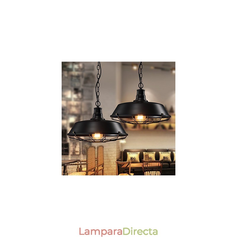 Lámparas colgantes estilo americano, estilo retro, de hierro forjado, contemporáneas y para almacén.