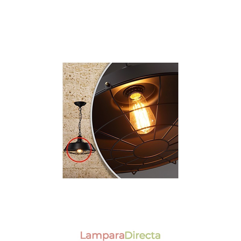 Lámparas colgantes estilo americano, estilo retro, de hierro forjado, contemporáneas y para almacén.