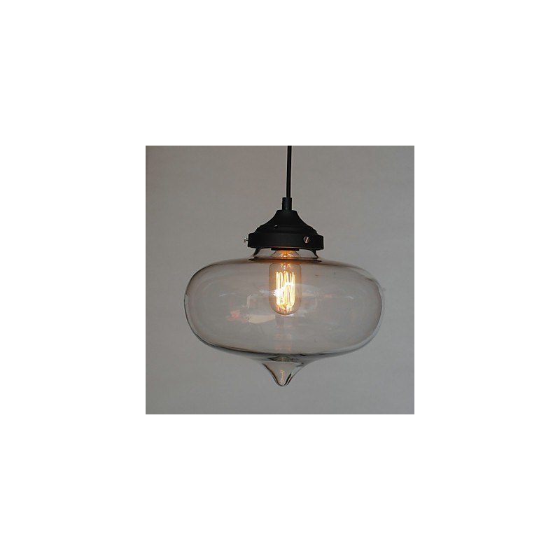 Lámpara colgante Bubble Design de 1 luz con pantalla transparente