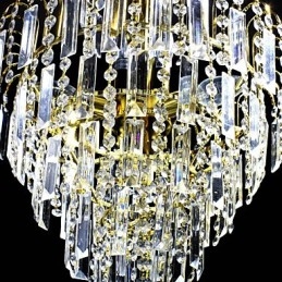 Lámpara de araña de lujo de estilo europeo con 6 luces y forma de corona