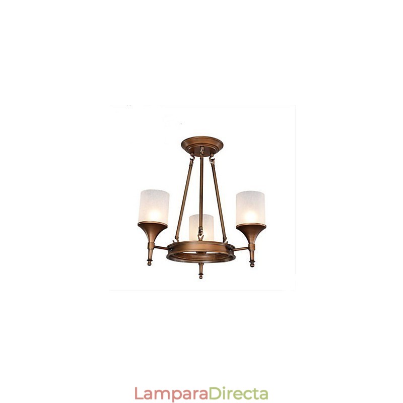 Lámpara de araña de hierro forjado estilo pastoral retro