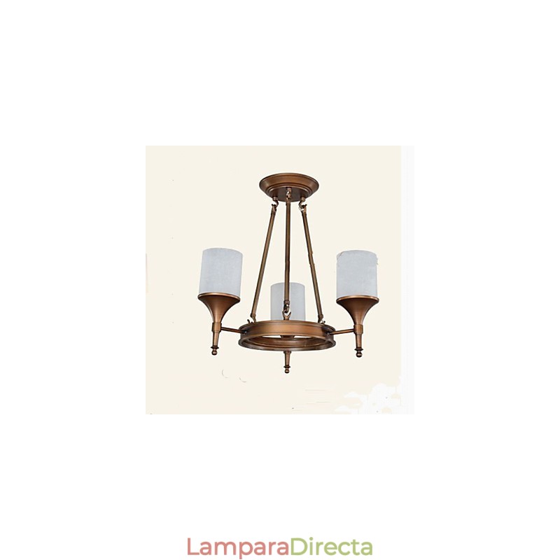Lámpara de araña de hierro forjado estilo pastoral retro