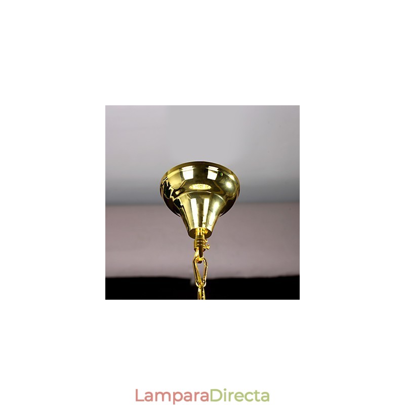 Lámpara de araña de lujo de estilo europeo con 6 luces y forma de corona