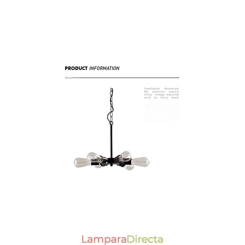 Lámpara de araña retro Edison