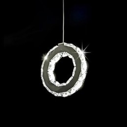 Lámpara colgante de metal y cristal moderna y contemporánea