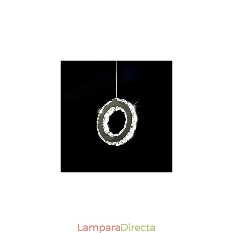 Lámpara colgante de metal y cristal moderna y contemporánea