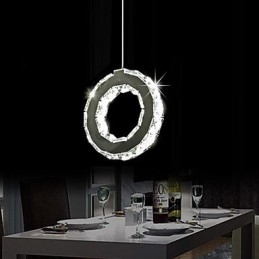 Lámpara colgante de metal y cristal moderna y contemporánea