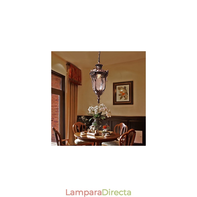 Lámpara colgante de inspiración antigua con 1 luz