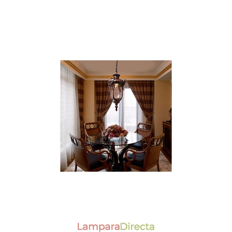 Lámpara colgante de inspiración antigua con 1 luz