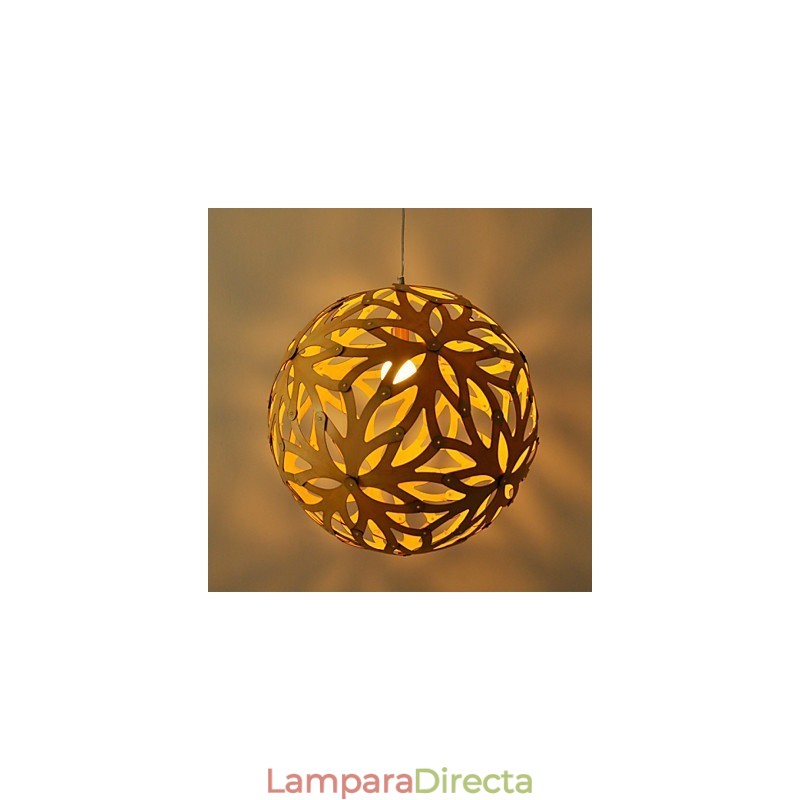 Lámpara colgante de bambú de estilo retro campestre de madera