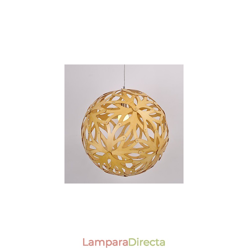 Lámpara colgante de bambú de estilo retro campestre de madera