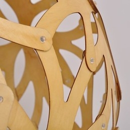 Lámpara colgante de bambú de estilo retro campestre de madera