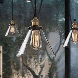 Colgante de cristal simple retro