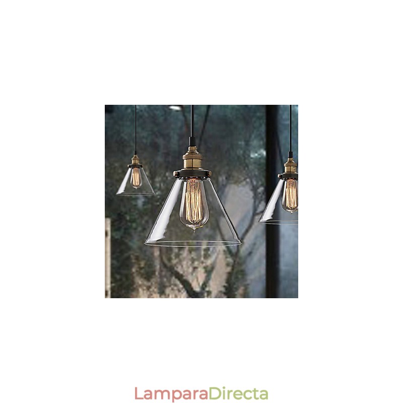 Colgante de cristal simple retro