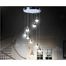 Lámparas y faroles Lámpara de techo de 9 luces para escalera