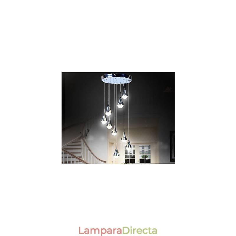 Lámparas y faroles Lámpara de techo de 9 luces para escalera