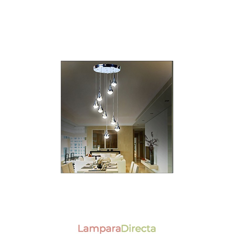 Lámparas y faroles Lámpara de techo de 9 luces para escalera