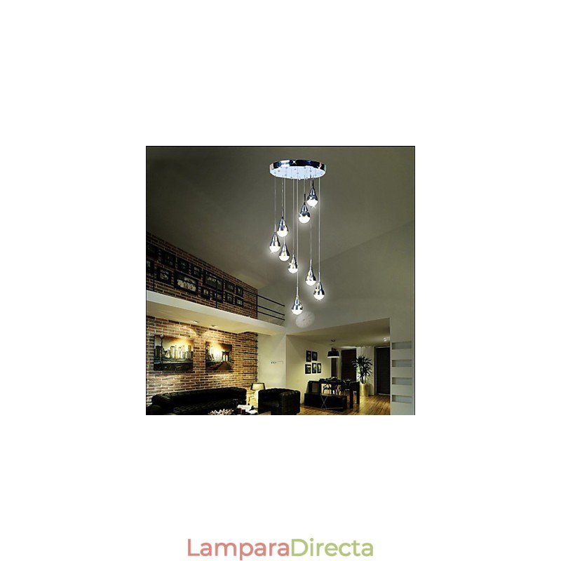 Lámparas y faroles Lámpara de techo de 9 luces para escalera