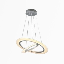 Lámpara colgante de acrílico para techo, lámpara colgante con 2 anillos