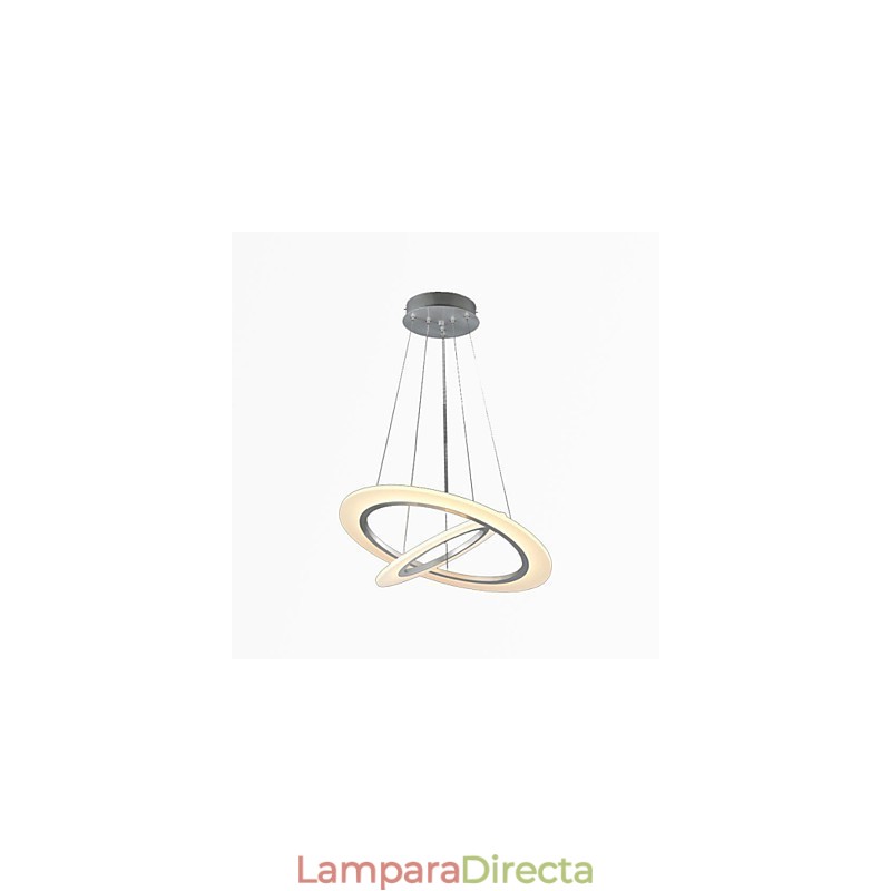 Lámpara colgante de acrílico para techo, lámpara colgante con 2 anillos