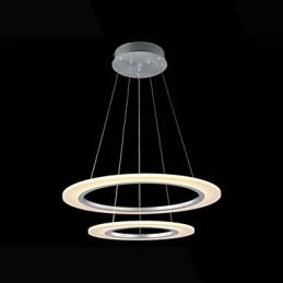 Lámpara colgante de acrílico para techo, lámpara colgante con 2 anillos