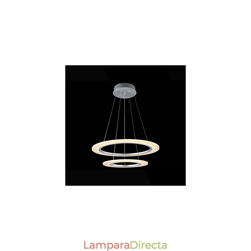 Lámpara colgante de acrílico para techo, lámpara colgante con 2 anillos