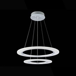 Lámpara colgante de acrílico para techo, lámpara colgante con 2 anillos