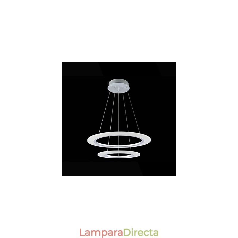 Lámpara colgante de acrílico para techo, lámpara colgante con 2 anillos