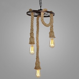 Lámpara colgante de metal galvanizado estilo mini retro