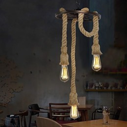 Lámpara colgante de metal galvanizado estilo mini retro