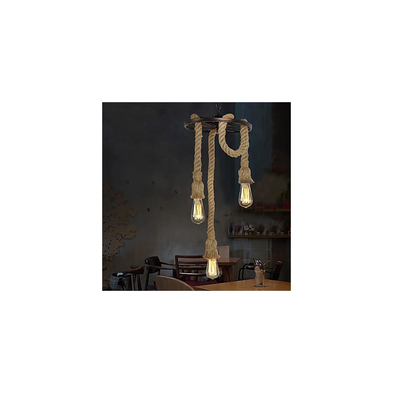 Lámpara colgante de metal galvanizado estilo mini retro