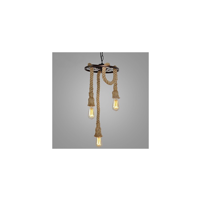 Lámpara colgante de metal galvanizado estilo mini retro