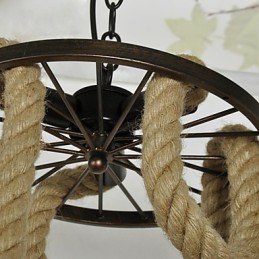 Lámpara colgante de metal galvanizado estilo mini retro