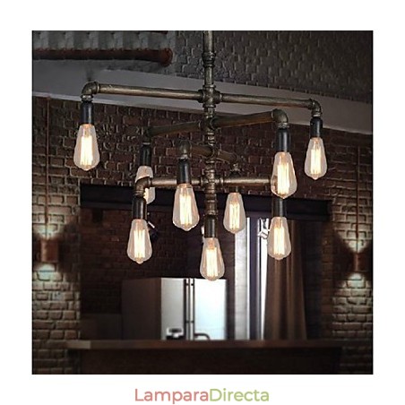 Lámpara colgante de metal con diseño de farol retro, estilo clásico tradicional, con pintura campestre Lámpara colgante de metal con diseño de farol retro, estilo clásico tradicional, con pintura campestre