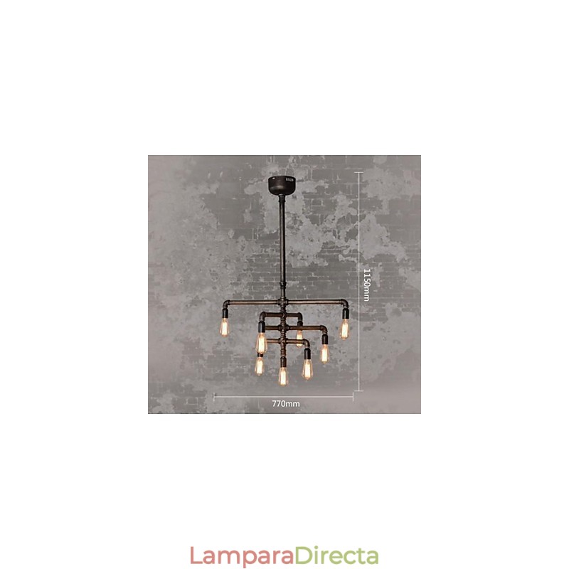 Lámpara colgante de metal con diseño de farol retro, estilo clásico tradicional, con pintura campestre