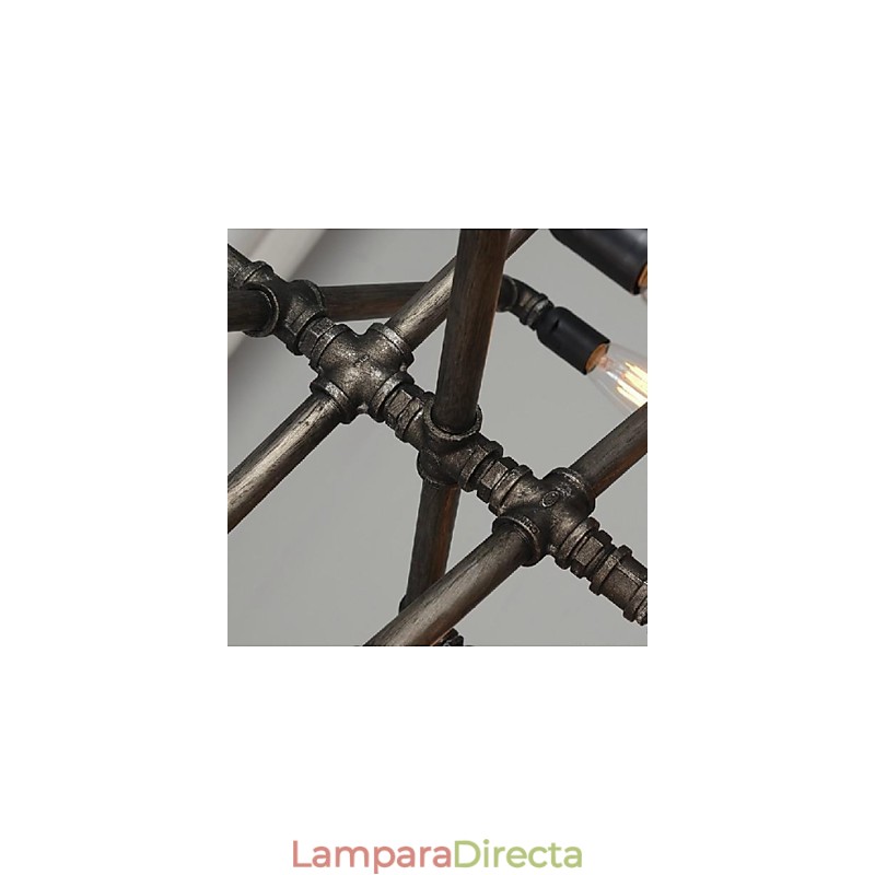 Lámpara colgante de metal con diseño de farol retro, estilo clásico tradicional, con pintura campestre