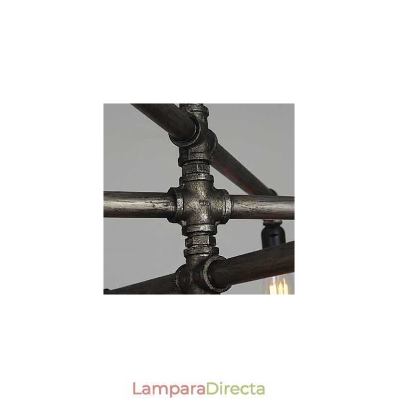 Lámpara colgante de metal con diseño de farol retro, estilo clásico tradicional, con pintura campestre