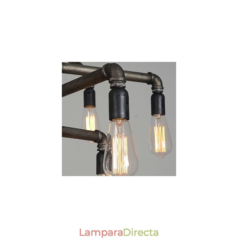 Lámpara colgante de metal con diseño de farol retro, estilo clásico tradicional, con pintura campestre