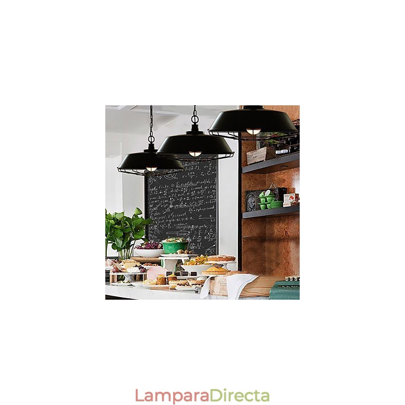 Lámpara colgante de un solo cabezal de estilo campestre de hierro forjado que restaura las costumbres antiguas