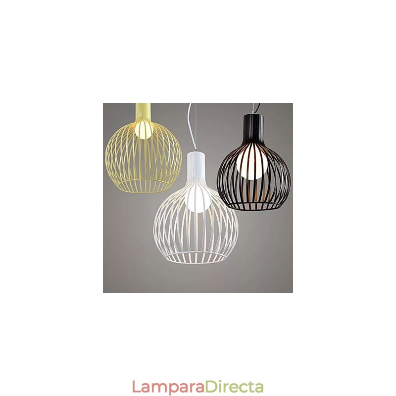 Lámpara de araña estilo jaula de pájaros de hierro forjado con estilo retro americano