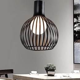 Lámpara de araña estilo jaula de pájaros de hierro forjado con estilo retro americano